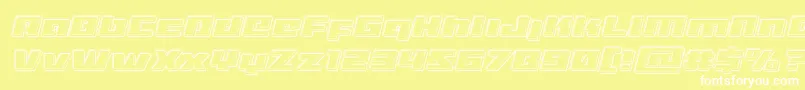 Turbochargeengraveital Font – White Fonts on Yellow Background