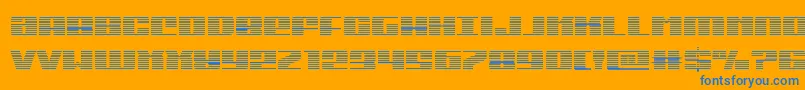 Weitere Informationen zur Michigangrad-Schriftart Michigangrad-Schriftart – Blaue Schriften auf orangefarbenem Hintergrund
