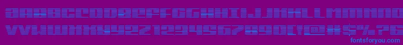 フォントMichigangrad – 紫色の背景に青い文字