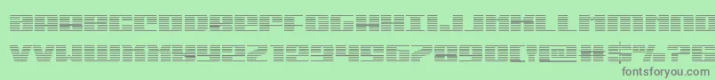Michigangrad-Schriftart – Graue Schriften auf grünem Hintergrund