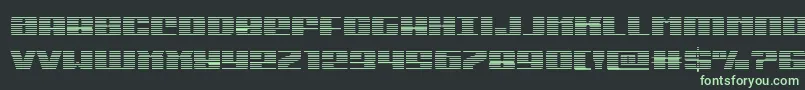 Michigangrad-Schriftart – Grüne Schriften auf schwarzem Hintergrund