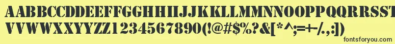 Templatecapsssk Font – Black Fonts on Yellow Background