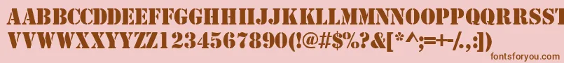 Templatecapsssk Font – Brown Fonts on Pink Background