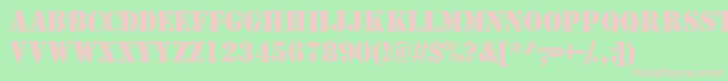 Templatecapsssk Font – Pink Fonts on Green Background