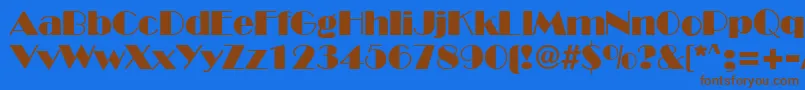 Шрифт BroadwayRegularDb – коричневые шрифты на синем фоне