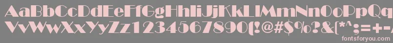 BroadwayRegularDb Font – Pink Fonts on Gray Background