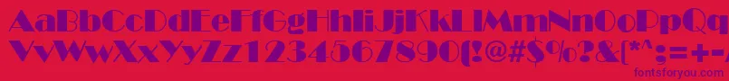 BroadwayRegularDb Font – Purple Fonts on Red Background