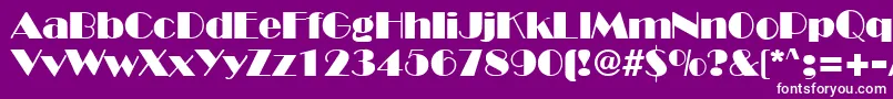BroadwayRegularDb Font – White Fonts on Purple Background