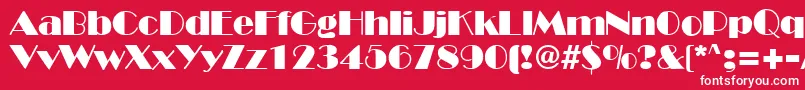 BroadwayRegularDb Font – White Fonts on Red Background