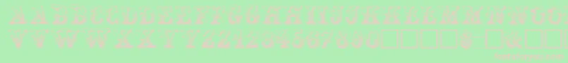 Maxini Font – Pink Fonts on Green Background