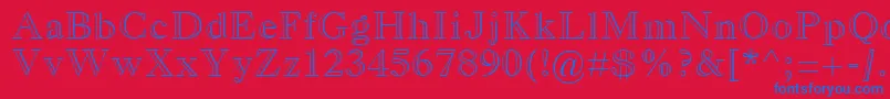 OldStyleMtBoldOutlineRegular Font – Blue Fonts on Red Background