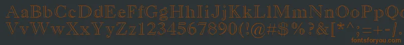 OldStyleMtBoldOutlineRegular Font – Brown Fonts on Black Background