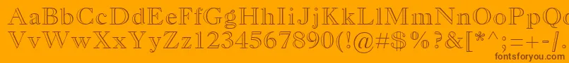 OldStyleMtBoldOutlineRegular Font – Brown Fonts on Orange Background