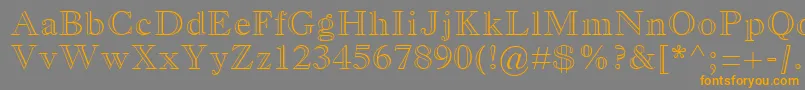 OldStyleMtBoldOutlineRegular Font – Orange Fonts on Gray Background