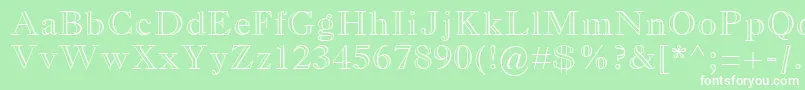 OldStyleMtBoldOutlineRegular Font – White Fonts on Green Background