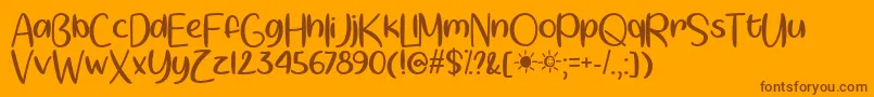 SpringtimeSunshineOtf Font – Brown Fonts on Orange Background