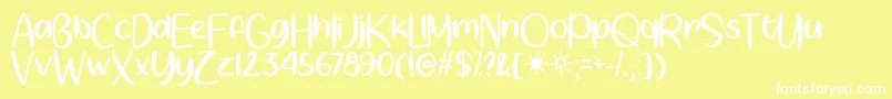 SpringtimeSunshineOtf Font – White Fonts on Yellow Background