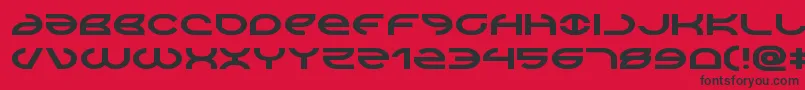 Fonte Aetherfoxexpand – fontes pretas em um fundo vermelho