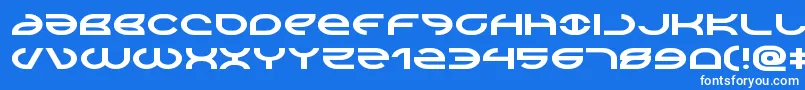 Fonte Aetherfoxexpand – fontes brancas em um fundo azul