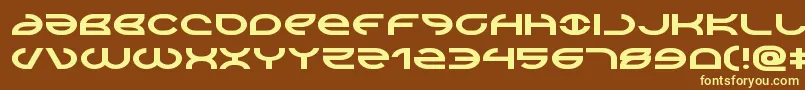 Aetherfoxexpand Font – Yellow Fonts on Brown Background