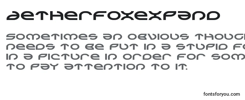 Aetherfoxexpand-fontti