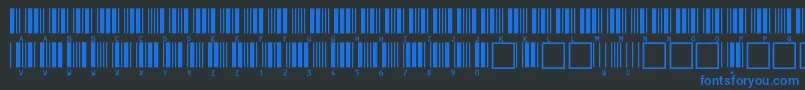 フォントC39hrp24dlttNormal – 黒い背景に青い文字