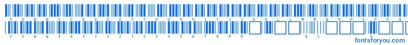 フォントC39hrp24dlttNormal – 白い背景に青い文字