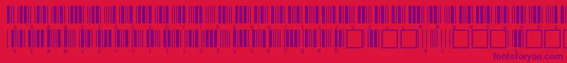 Шрифт C39hrp24dlttNormal – фиолетовые шрифты на красном фоне