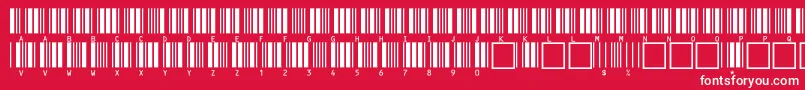 フォントC39hrp24dlttNormal – 赤い背景に白い文字