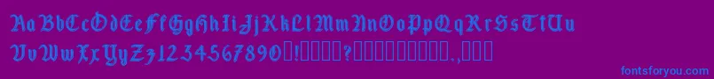 Fairland Font – Blue Fonts on Purple Background