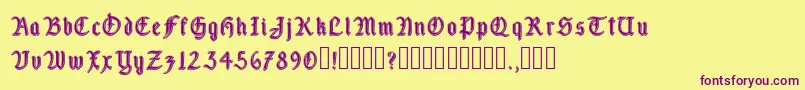 Fairland Font – Purple Fonts on Yellow Background