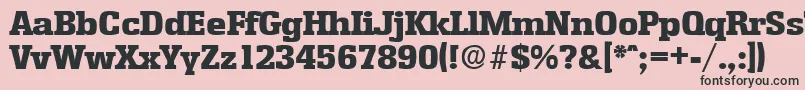 Шрифт EnschedeExtrabold – чёрные шрифты на розовом фоне