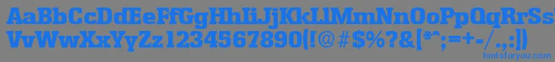 EnschedeExtrabold Font – Blue Fonts on Gray Background