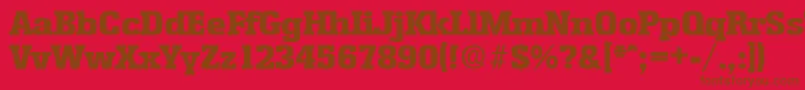 EnschedeExtrabold Font – Brown Fonts on Red Background