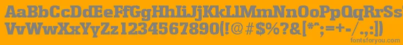 Шрифт EnschedeExtrabold – серые шрифты на оранжевом фоне