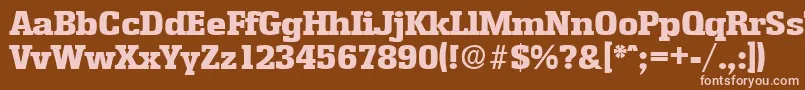 フォントEnschedeExtrabold – 茶色の背景にピンクのフォント