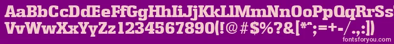 フォントEnschedeExtrabold – 紫の背景にピンクのフォント