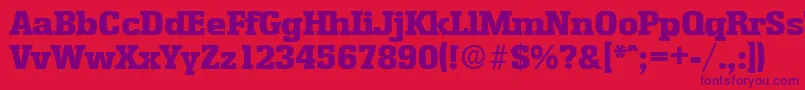 EnschedeExtrabold Font – Purple Fonts on Red Background