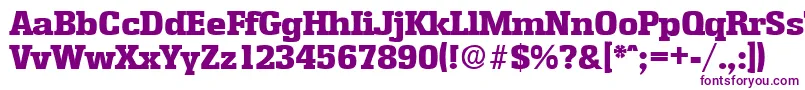 EnschedeExtrabold Font – Purple Fonts on White Background