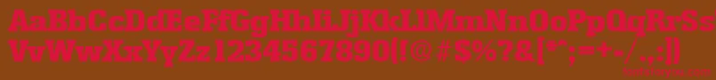 EnschedeExtrabold Font – Red Fonts on Brown Background