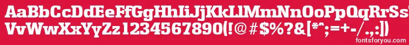 フォントEnschedeExtrabold – 赤い背景に白い文字