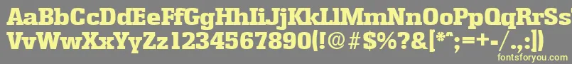 EnschedeExtrabold Font – Yellow Fonts on Gray Background