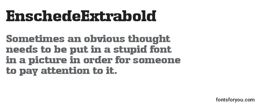 Review of the EnschedeExtrabold Font