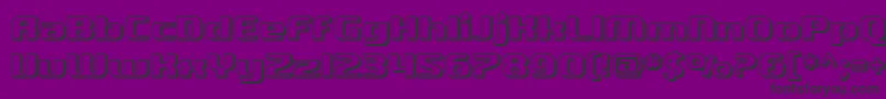 SfQuartziteShaded Font – Black Fonts on Purple Background