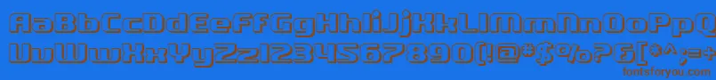 SfQuartziteShaded Font – Brown Fonts on Blue Background