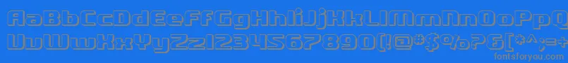 SfQuartziteShaded-Schriftart – Graue Schriften auf blauem Hintergrund