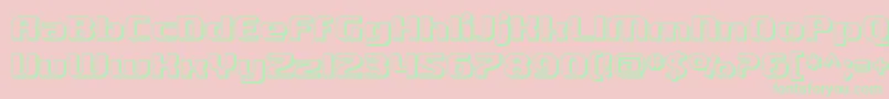 SfQuartziteShaded-Schriftart – Grüne Schriften auf rosa Hintergrund