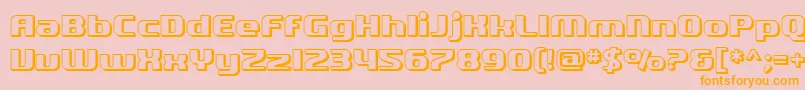 SfQuartziteShaded Font – Orange Fonts on Pink Background