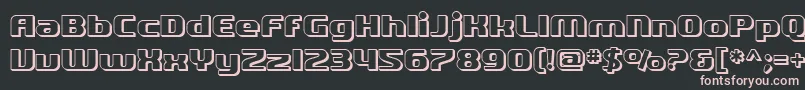 SfQuartziteShaded Font – Pink Fonts on Black Background