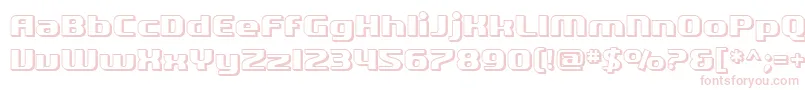 フォントSfQuartziteShaded – 白い背景にピンクのフォント